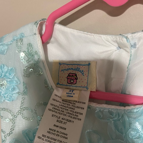 Girls Size 3T Blue Sequin Dress - Picture 4 of 4